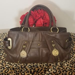 Via Spiga Bag Brown Leather Many Pockets